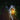 Dog carrying a glowing lantern on a dark forest trail, showcasing light-up visibility for safe night walks.
